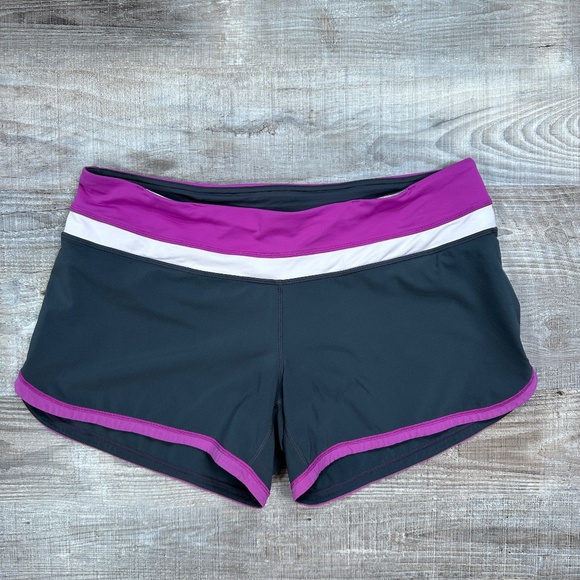 Lululemon Groovy Run Short Gray Magenta Women's Size 10 x 4" - Picture 1 of 10